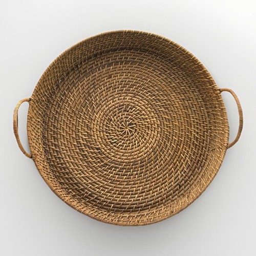 Large round handwoven rattan - large,