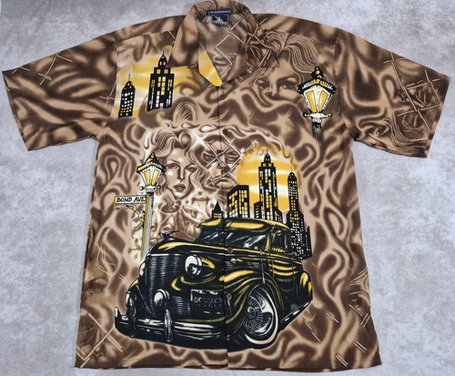 Y2k lowrider button shirt - button, up