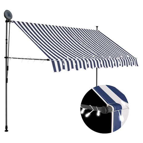 Retractable awning 300cm blue - retractable,