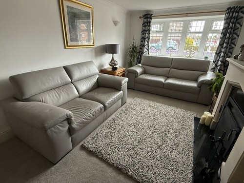 Grey leather seater - 2,