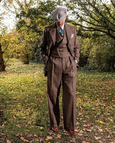 Vintage tweed mens 3pcs - mens, suits