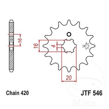 JT Front Sprocket 13 Tooth 420