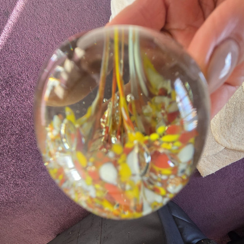 Art glass paperweight - glass,