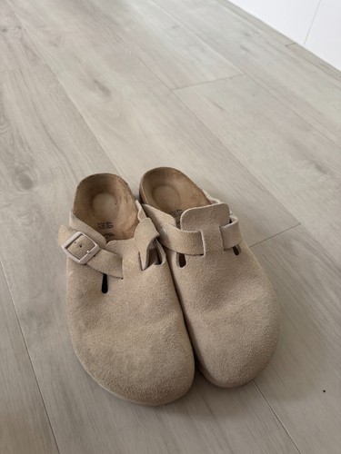 Birkenstock boston taupe - birkenstock, suede