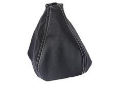 FOR PONTIAC FIREBIRD CHEVROLET CAMARO 97-02 LEATHER GEAR GAITER WHITE STITCH