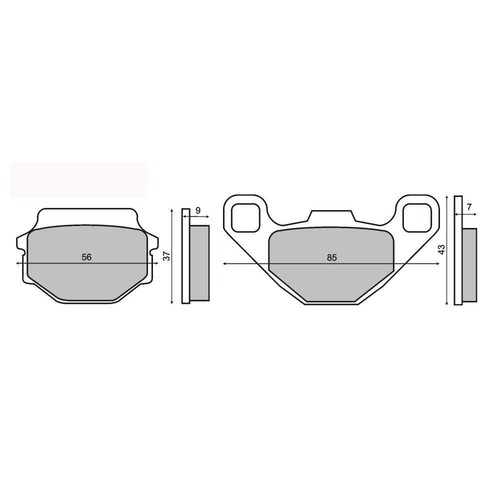 Pair rear brake - rear, atv