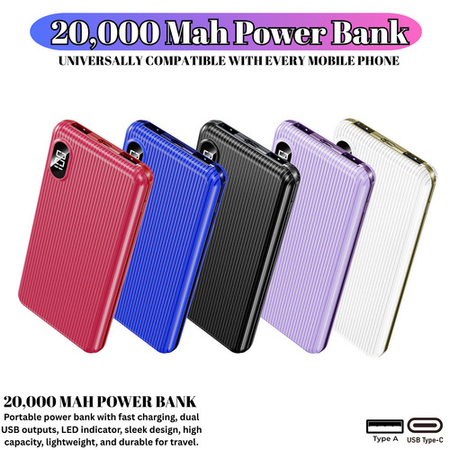 Power bank 20000mah dual - dual, usb