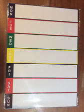 A4 Magnetic Whiteboard Fridge Shopping List Notice Board 7 Day Planner  Dry Wipe