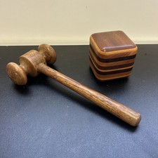 Vintage Antique Wooden Gavel Judge Auctions Hammer