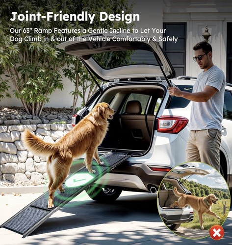 Foldable pet dog car ramp - foldable,