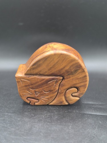 Vintage wood cat - vintage,
