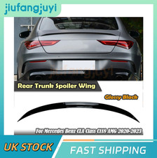 Rear Trunk Spoiler Lip Wing for Mercedes Benz CLA Class C118 AMG 2020-2024 Black