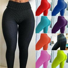 Womens High Waist Yoga Pants Push Up Tik Tok Leggings Bum Butt Lift Sport Gym