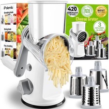 Rotary Cheese Grater with 3