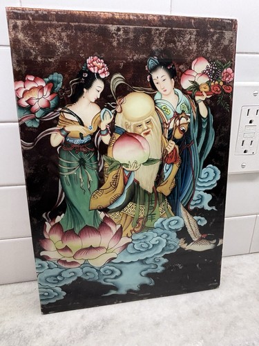 Vintage asian reverse - vintage, glass