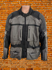 HEIN GERICKE GREY BLACK MOTORCYCLE JACKET COAT SIZE UK 48 PROTECTION PADDED BIKE
