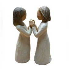 WILLOW TREE SISTERS BY HEART FIGURES PRAYING COLLECTIBLE 2000 5”