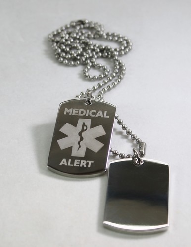 Stainless steel medical alert - stainless,