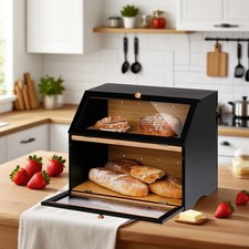 Bread Bin Double Layer Kitchen
