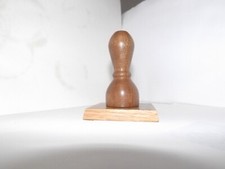 A palm gavel in mahogany 3-1/2 tall and a oak block