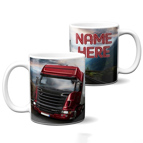 Personalised lorry driver mug - personalised,