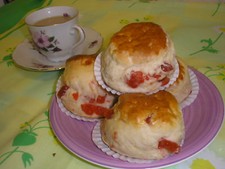  12  HOME MADE CHERRY  SCONES