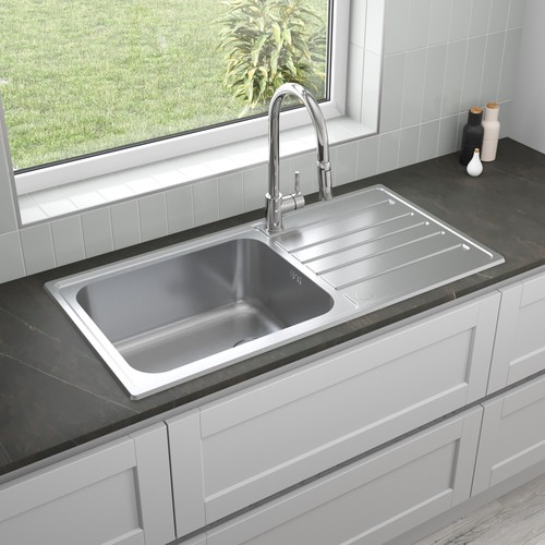Bowl kitchen sink - kitchen, large