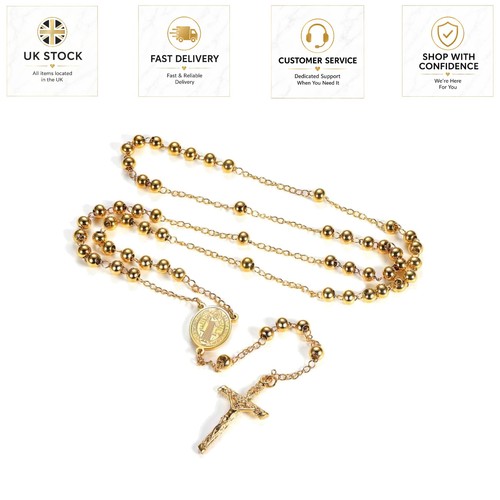 Luxury stainless steel rosary - stainless,