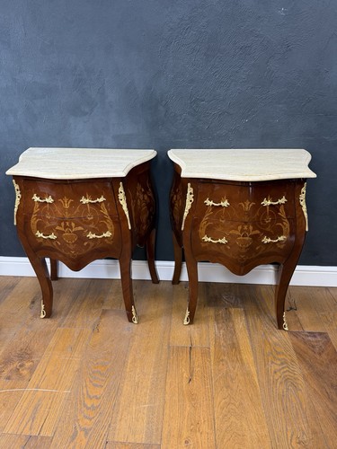 Pair french bedside tables - pair,