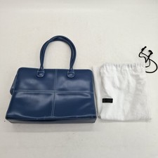 Filofax Cross Blue Handbag Italian Leather Shoulder Bag 33cm x 23cm x 7cm