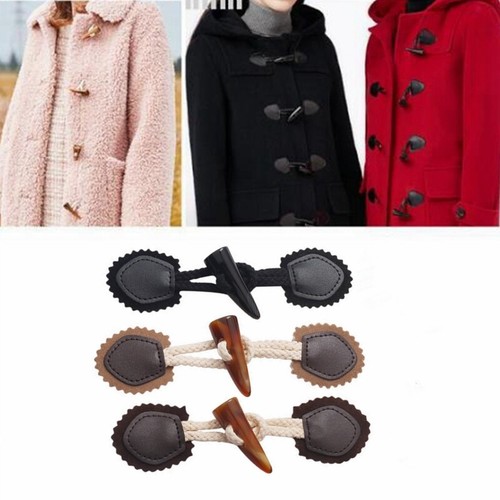 4pairs leather horn - 4pairs, toggle