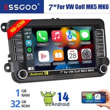 7" Car Stereo Radio Android 14 Carplay For 2010-2015 VW Volkswagen Jetta Passat