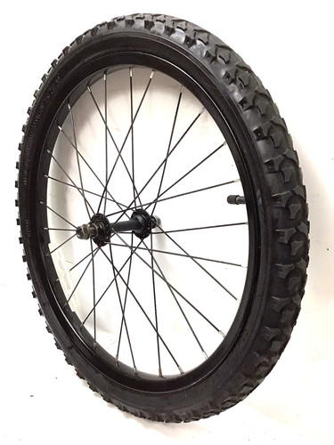 Bicycle front black wheel - black,