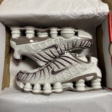 Size UK 6 - Nike Shox TL White Black Brown Burgundy Trainers Women’s - RRP £155!