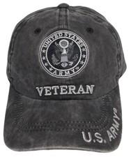New Arrivals Official US Army Licensed Cap Army Emblem Veteran Subdue Cap Black