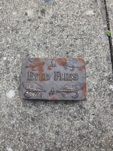 Vintage metal eyed flies - vintage,
