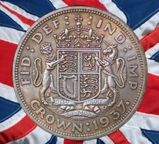 Pattern 1937 UK Edward VIII Half Crown Silver Plated Coin Modern RESTRIKE Token
