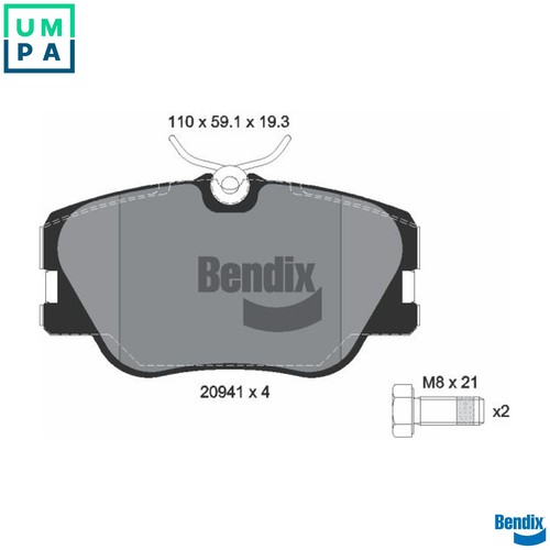 Brake pad set disc - disc,