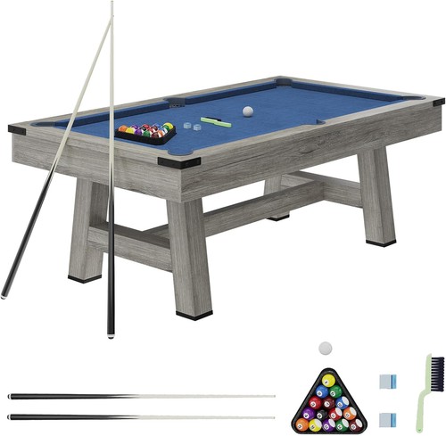 7ft wood finish pool - finish,