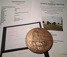 WW1 Death Plaque To Cpl