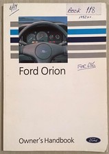 FORD ORION Car Owners Guide