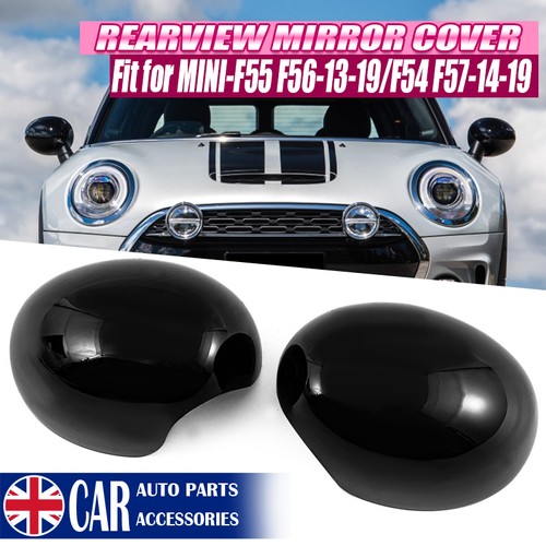 Pair gloss black wing mirror - black,