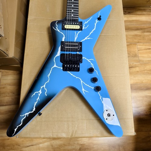 Light blue lightning graphic - blue,