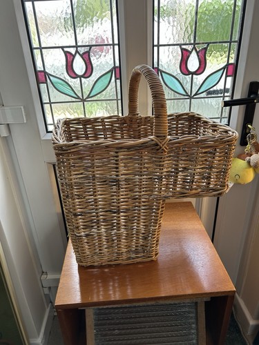 Vintage woven wicker - vintage, stair