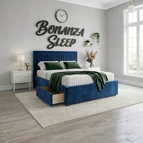 Panel divan bed set - panel, plush