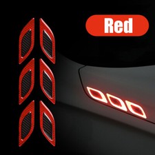 6x 3D Reflective Red Vehicle