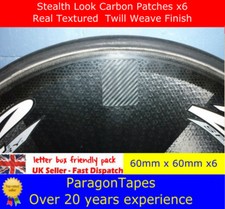 6x CARBON FIBRE Time Trial DISC WHEEL Valve Patches TT Triathlon aero tri track