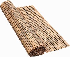 Bamboo Slat Screening Roll Garden Privacy Natural Fence Fencing Panel 4m length