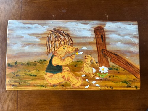 Vitage small hand - painted, wood