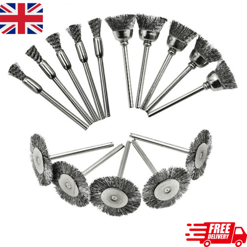 Wire wheel cup brush set - brush, drill